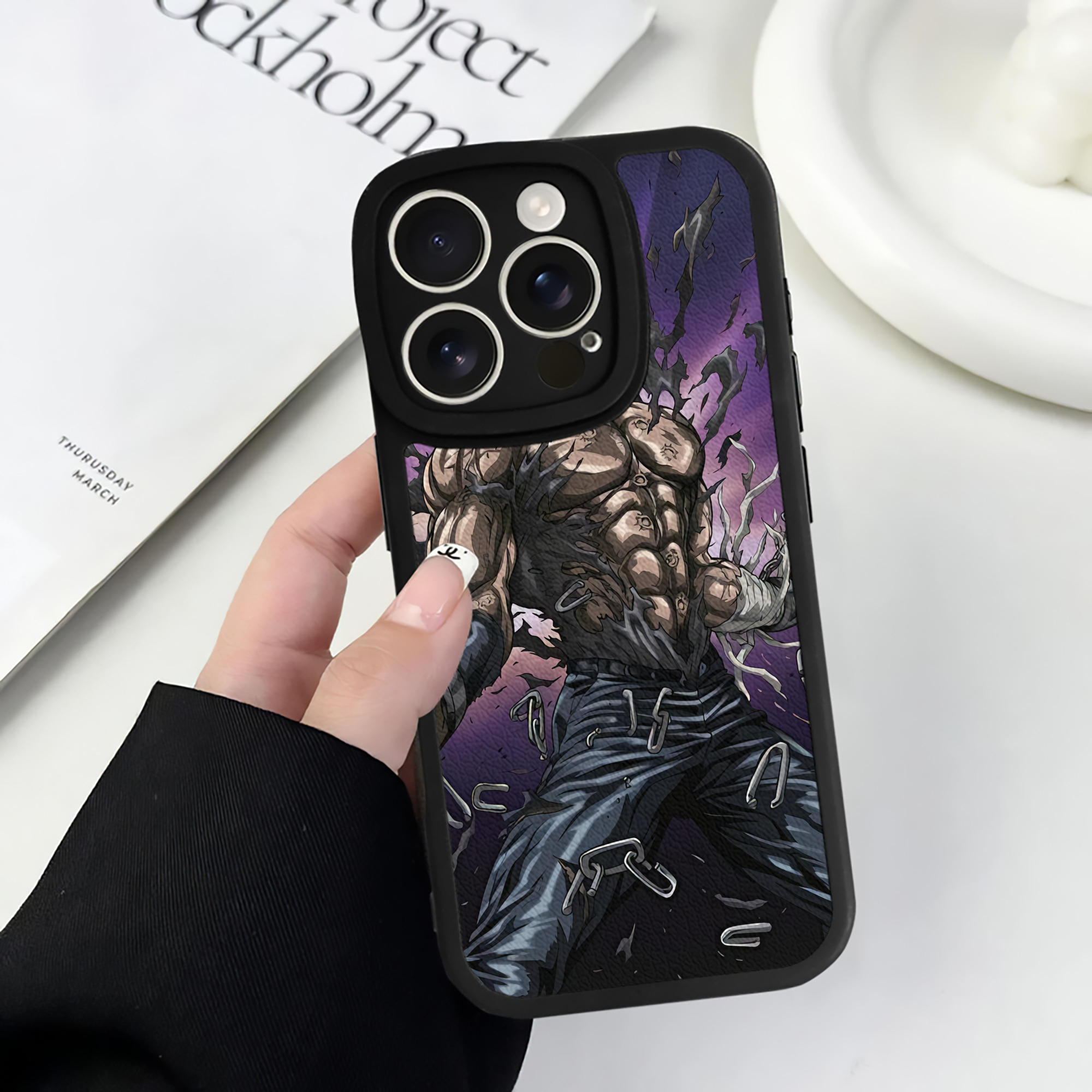 （画像用） 北斗の拳 Fist of the North Star 【iPhone 16シリーズ対応】シリコンスマホケース（レザー調） 材質：シリコン